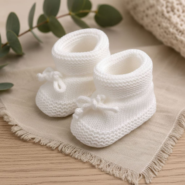White Knitted Booties