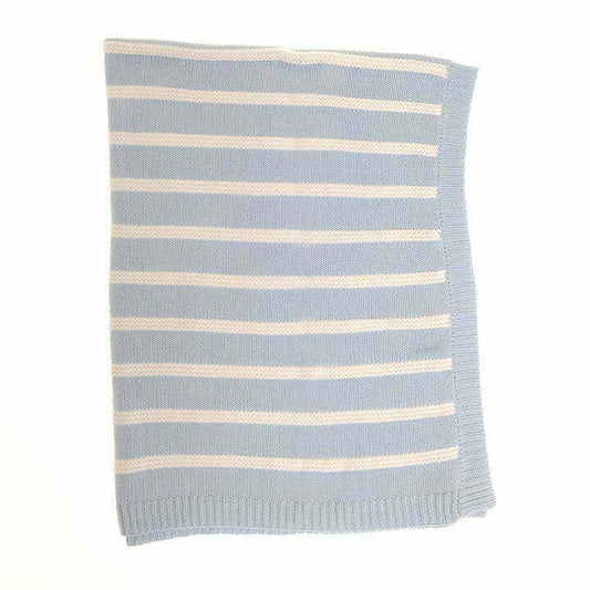 Ziggle Baby - Blue and White Stripes Blanket Blanket Ziggle Baby 