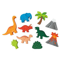 Wooden Dinosaur Play Set Tray, Fair Trade and Handmade Toy Best Years 