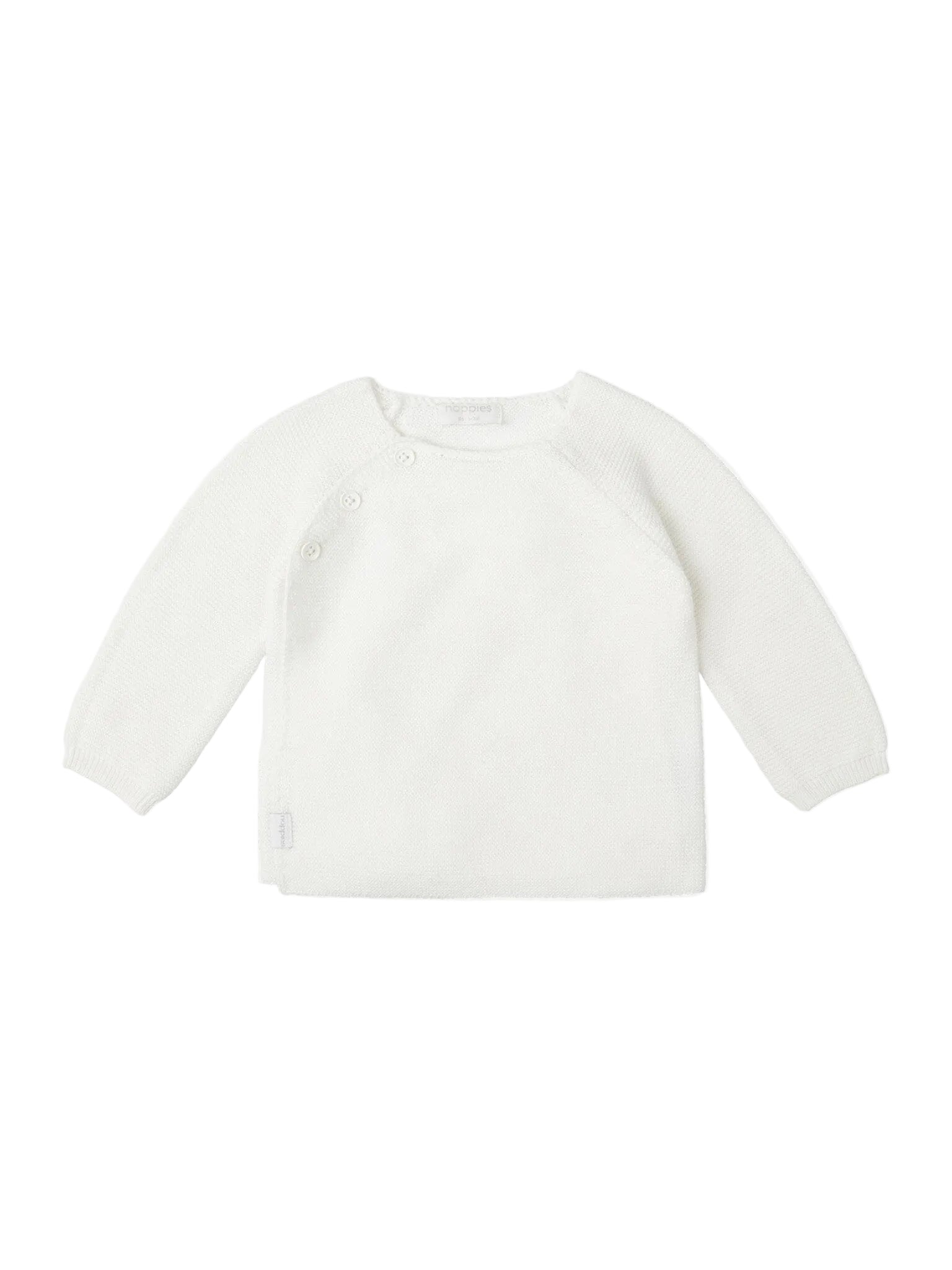 Organic Cotton Knitted Cardigan - White Cardigan / Jacket Noppies 