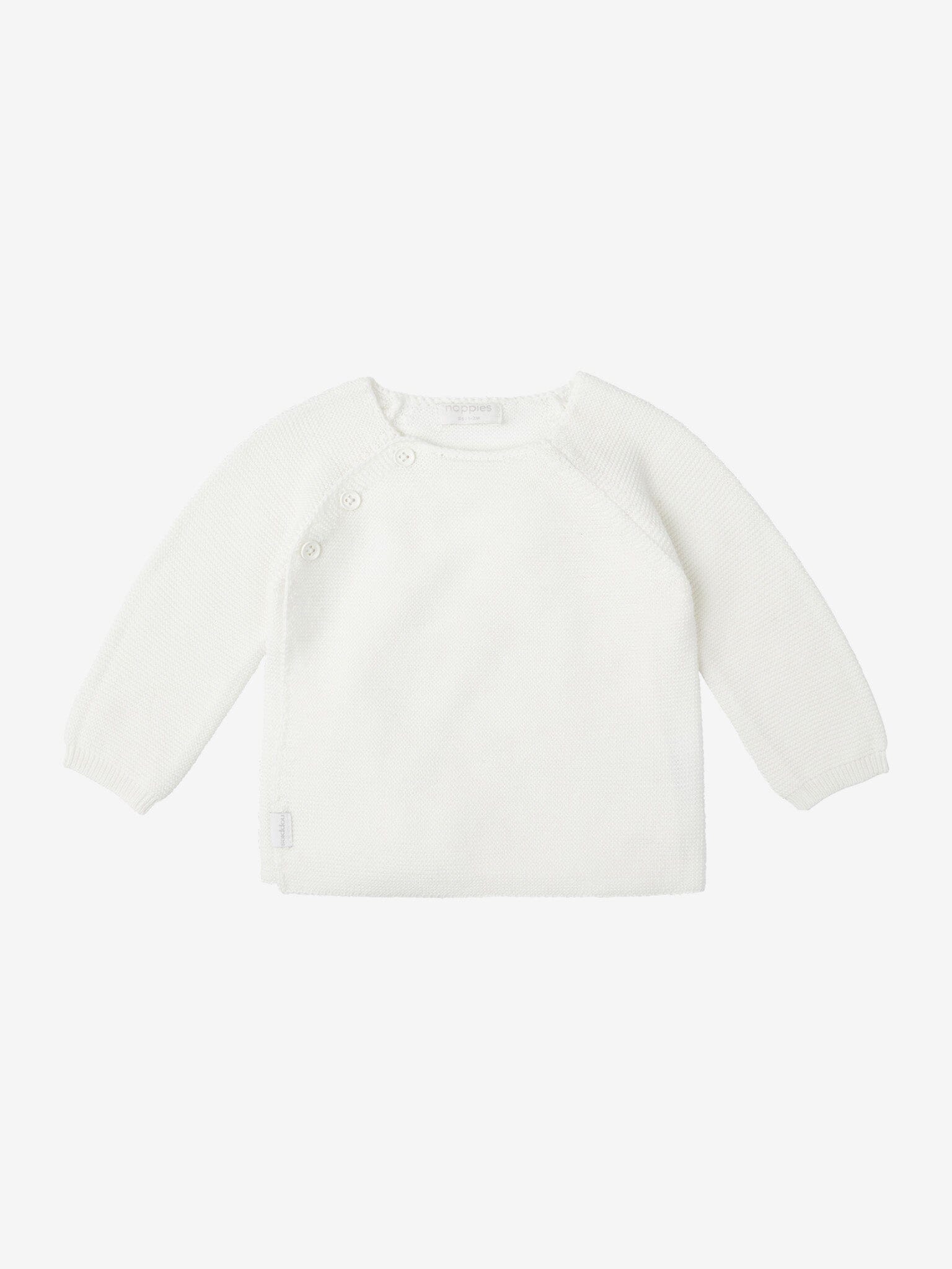 Organic Cotton Knitted Cardigan - White Cardigan / Jacket Noppies 