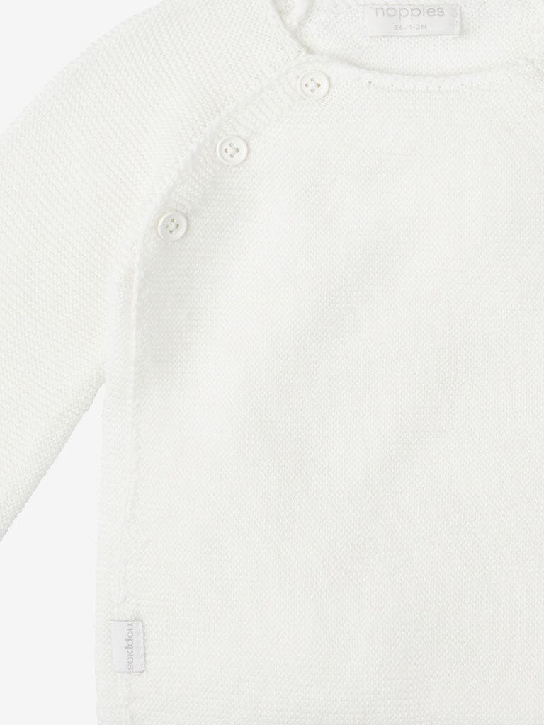 Organic Cotton Knitted Cardigan - White Cardigan / Jacket Noppies 