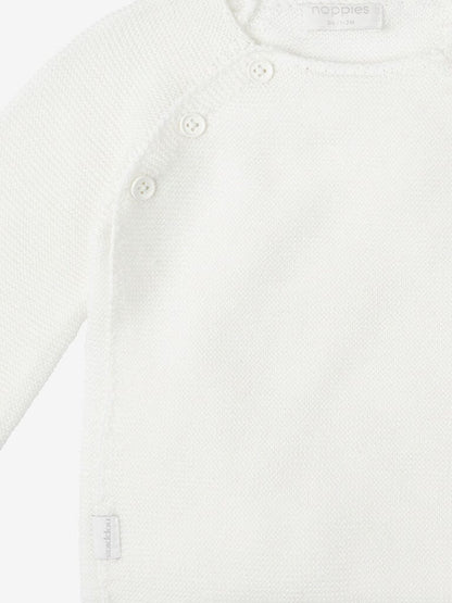Organic Cotton Knitted Cardigan - White Cardigan / Jacket Noppies 