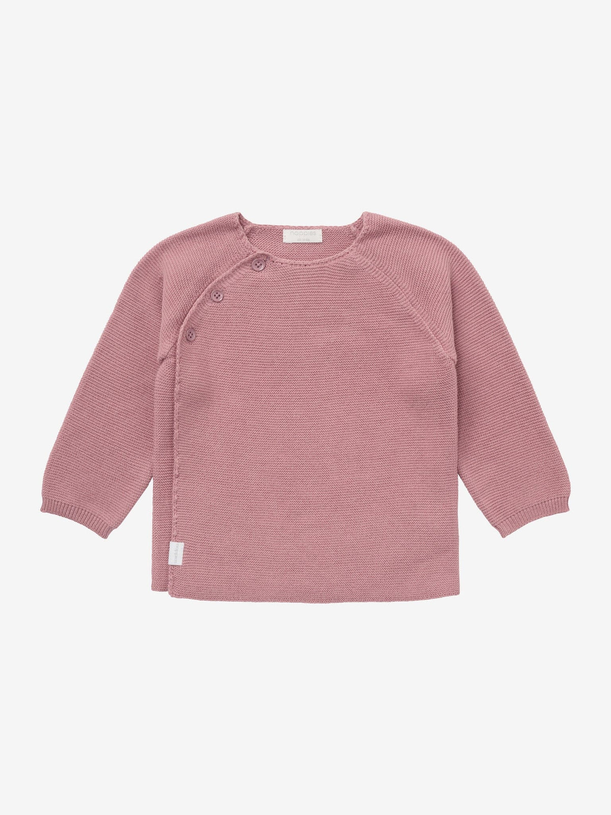 Organic Cotton Knitted Cardigan - Dusty Rose Pink