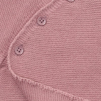 Organic Cotton Knitted Cardigan - Dusty Rose Pink