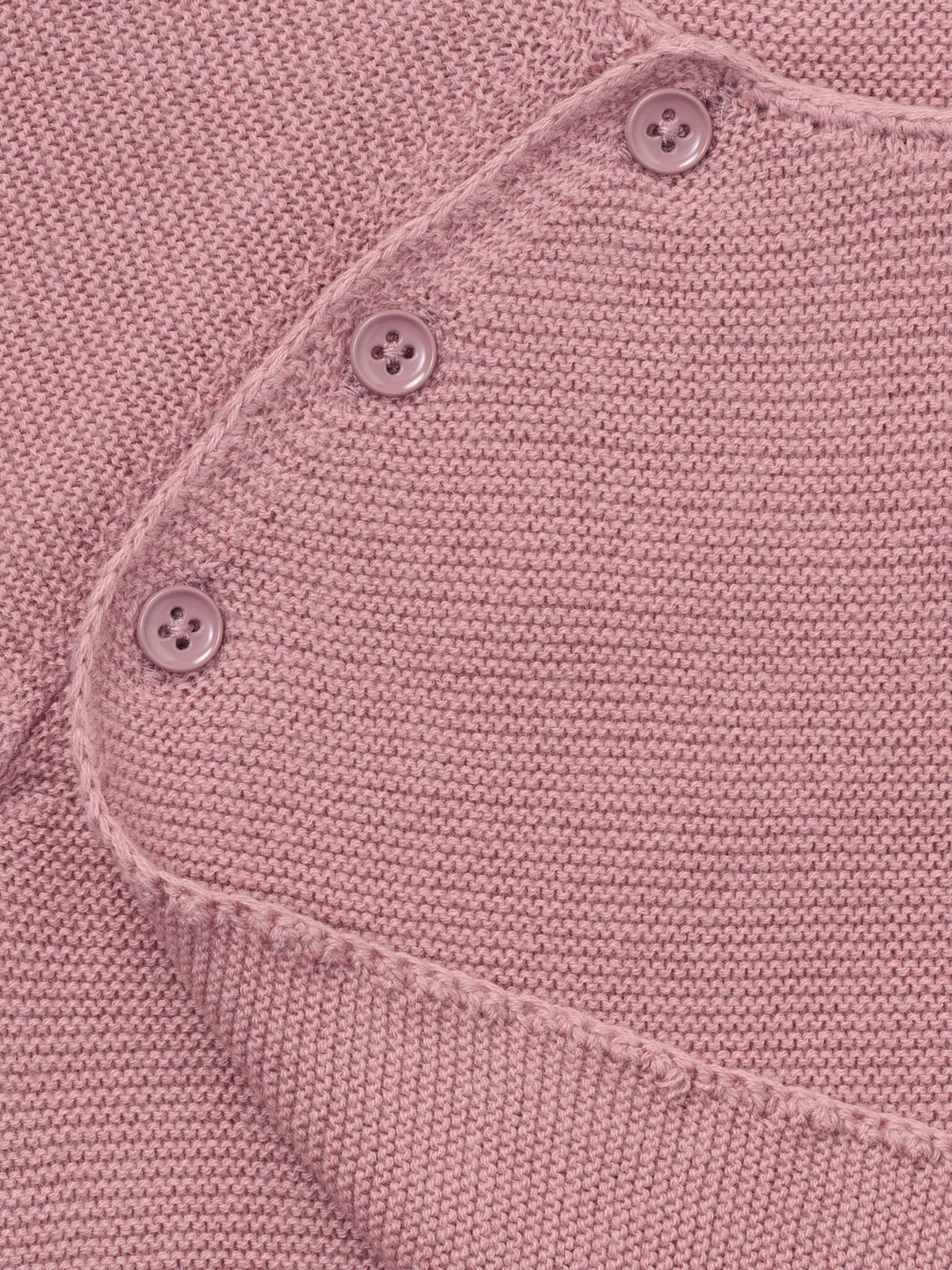 Organic Cotton Knitted Cardigan - Dusty Rose Pink