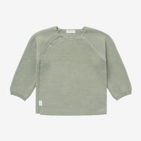 Organic Cotton Knitted Cardigan - Iceberg Green