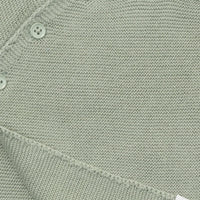 Organic Cotton Knitted Cardigan - Iceberg Green
