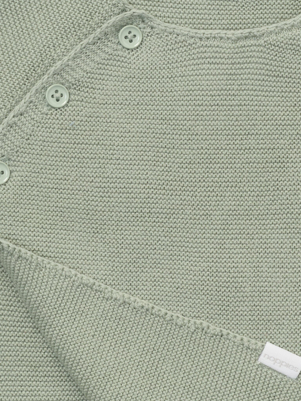 Organic Cotton Knitted Cardigan - Iceberg Green
