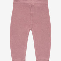 Dusty Rose Pink Knitted Trousers - Organic Cotton