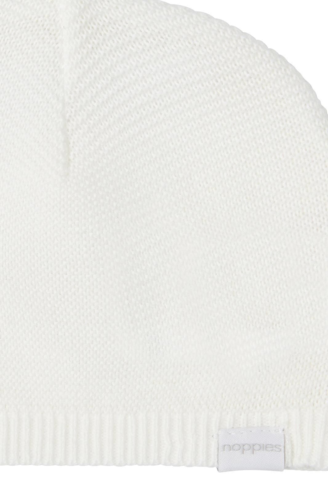 Organic Cotton Knitted Hat - White Hat Noppies 