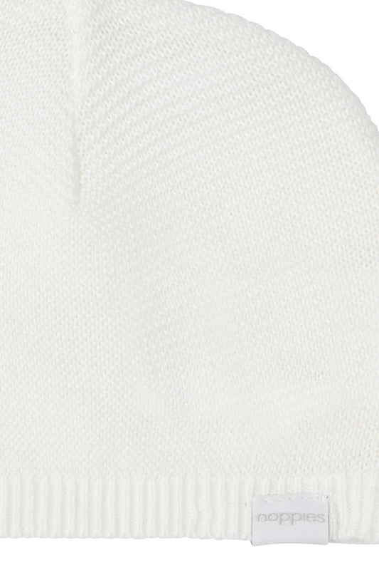 Organic Cotton Knitted Hat - White Hat Noppies 