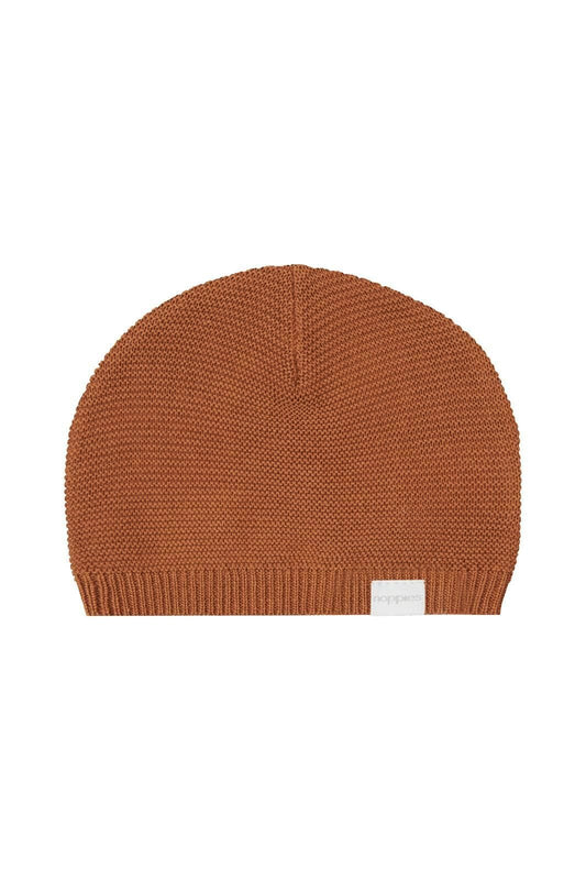 Organic Cotton Knitted Hat - Walnut Hat Noppies 