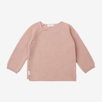 Organic Cotton Knitted Cardigan - Rose Smoke