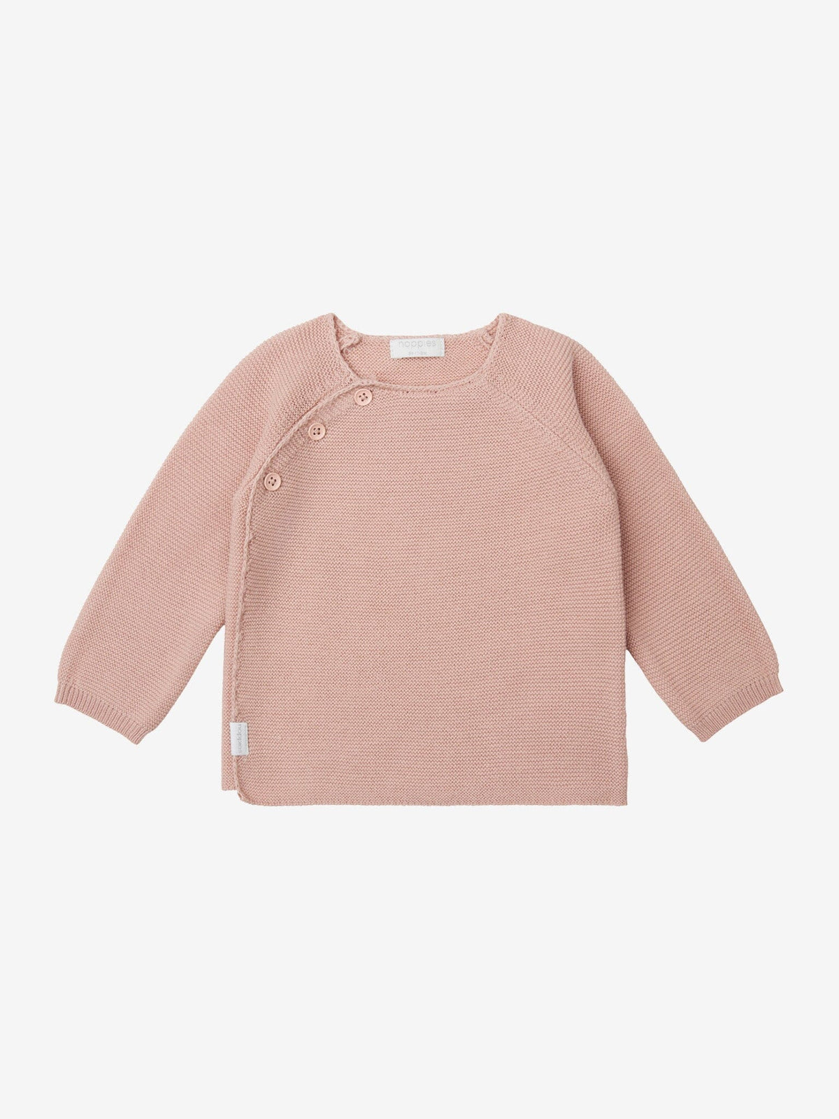 Organic Cotton Knitted Cardigan - Rose Smoke
