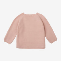 Organic Cotton Knitted Cardigan - Rose Smoke