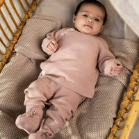 Organic Cotton Knitted Cardigan - Rose Smoke