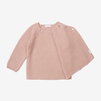 Organic Cotton Knitted Cardigan - Rose Smoke