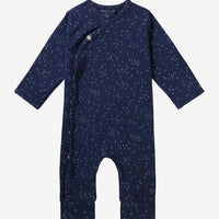 Dark Navy Playsuit - Bird Print Sleepsuit / Babygrow Noppies 
