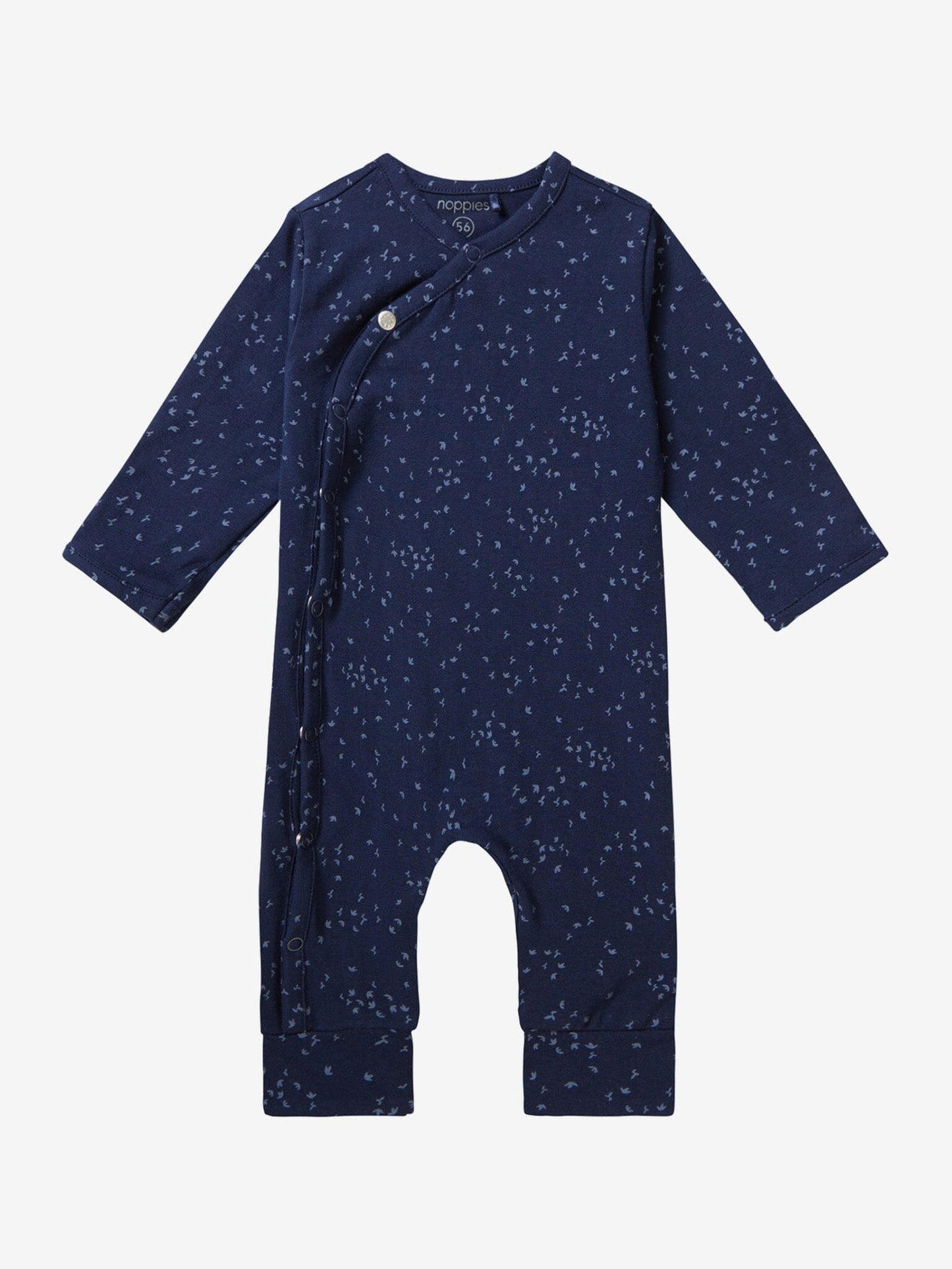 Dark Navy Playsuit - Bird Print Sleepsuit / Babygrow Noppies 