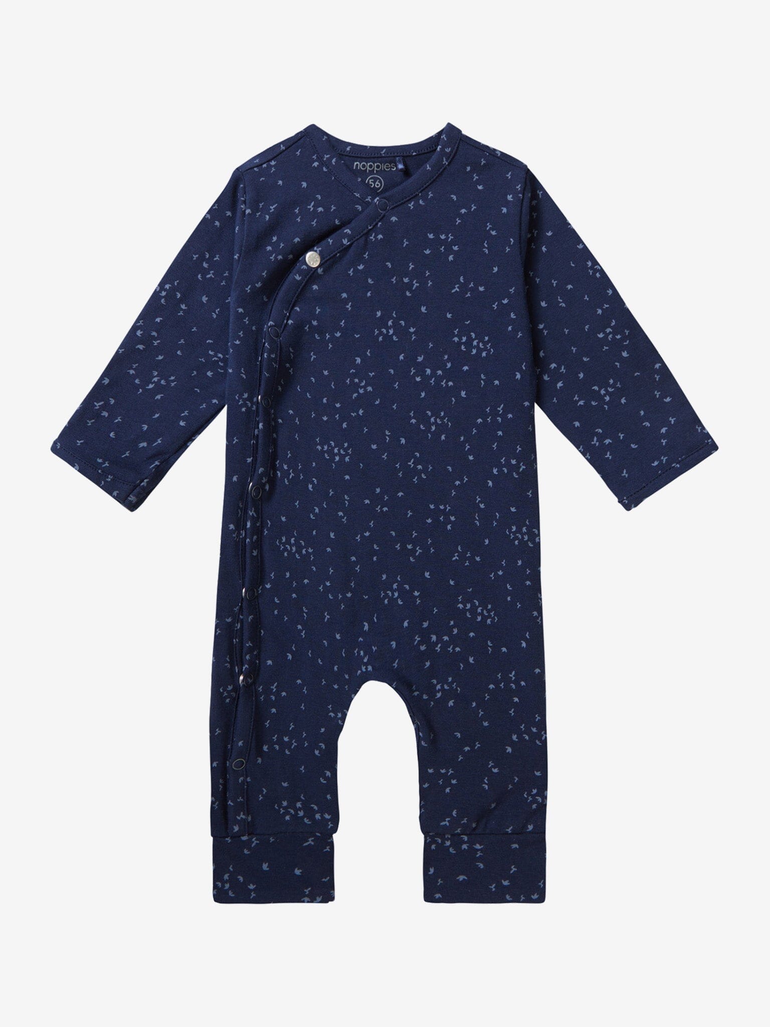 Dark Navy Playsuit - Bird Print Sleepsuit / Babygrow Noppies 