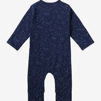 Dark Navy Playsuit - Bird Print Sleepsuit / Babygrow Noppies 