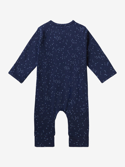 Dark Navy Playsuit - Bird Print Sleepsuit / Babygrow Noppies 