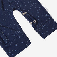 Dark Navy Playsuit - Bird Print Sleepsuit / Babygrow Noppies 