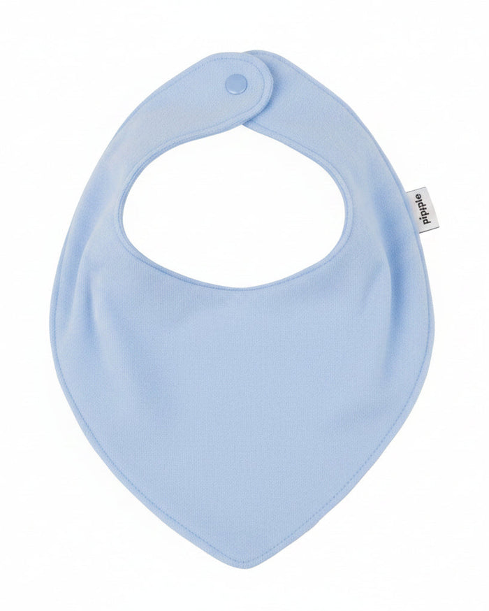 Organic Cotton Scarf Bib - Pale Blue