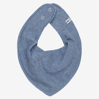 Organic Cotton Scarf Bib - Blue Melange Dribble Bib Pippi 