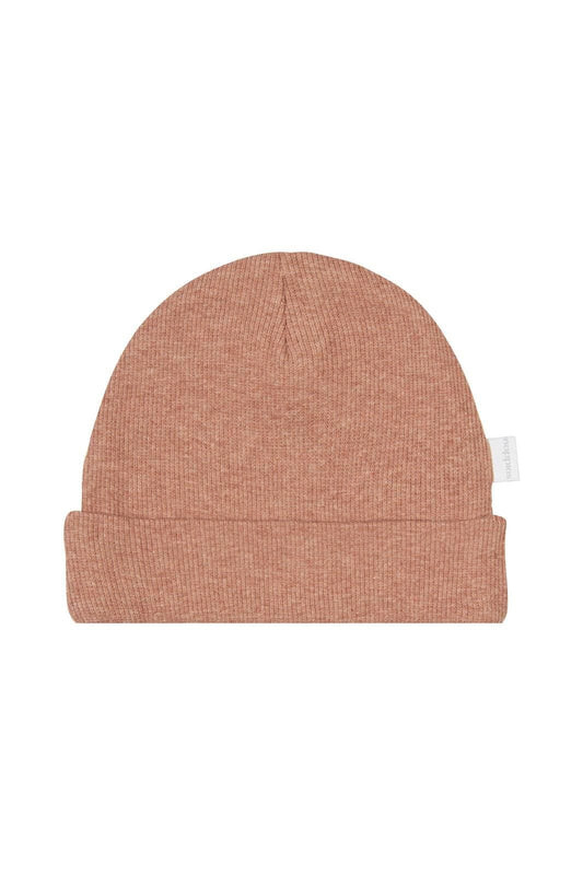 Luxury Organic Ribbed Hat - Cafe au Lait Hat Noppies 