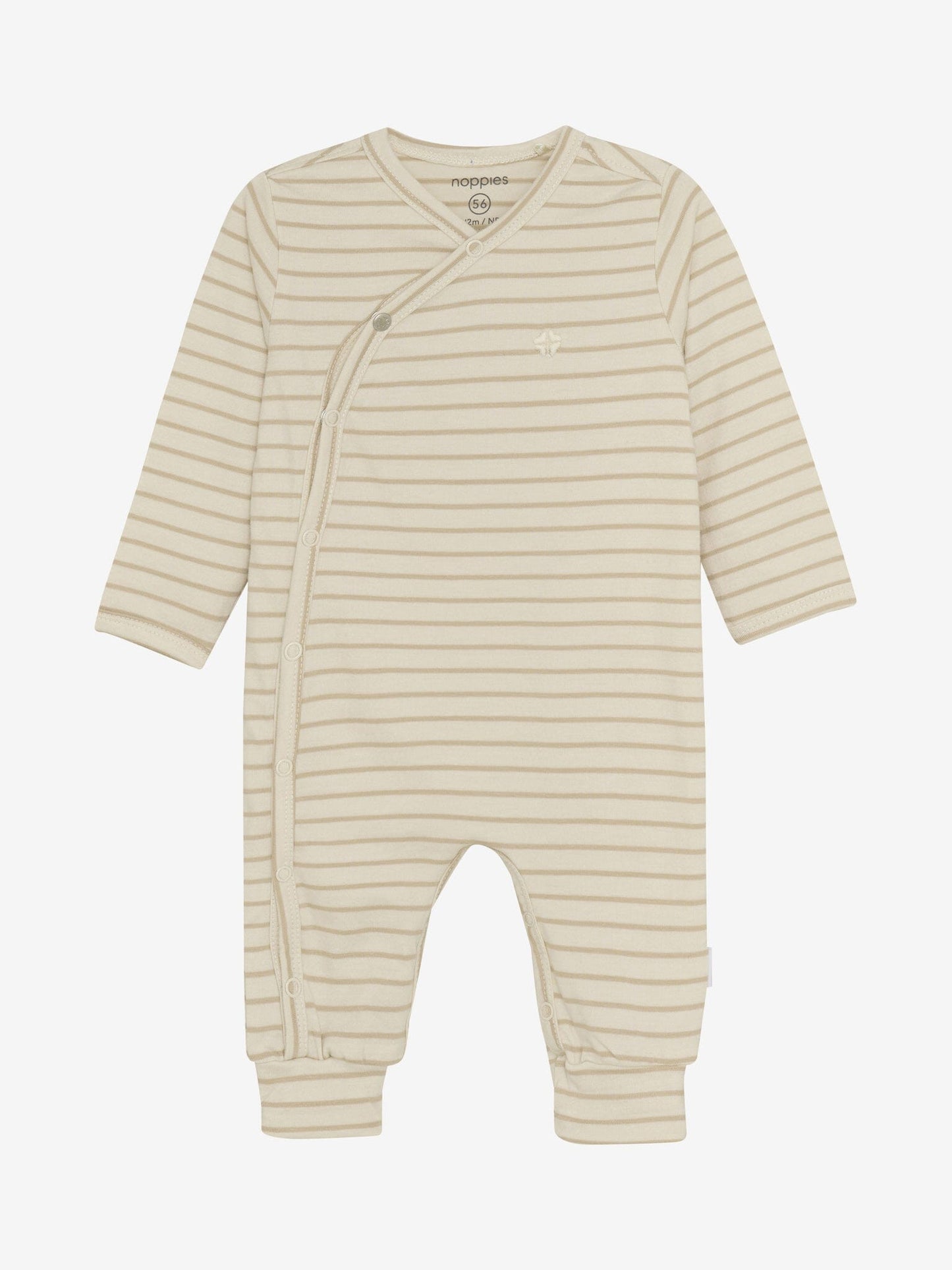 Stripey Long Sleeve Playsuit Sleepsuit / Babygrow Noppies 