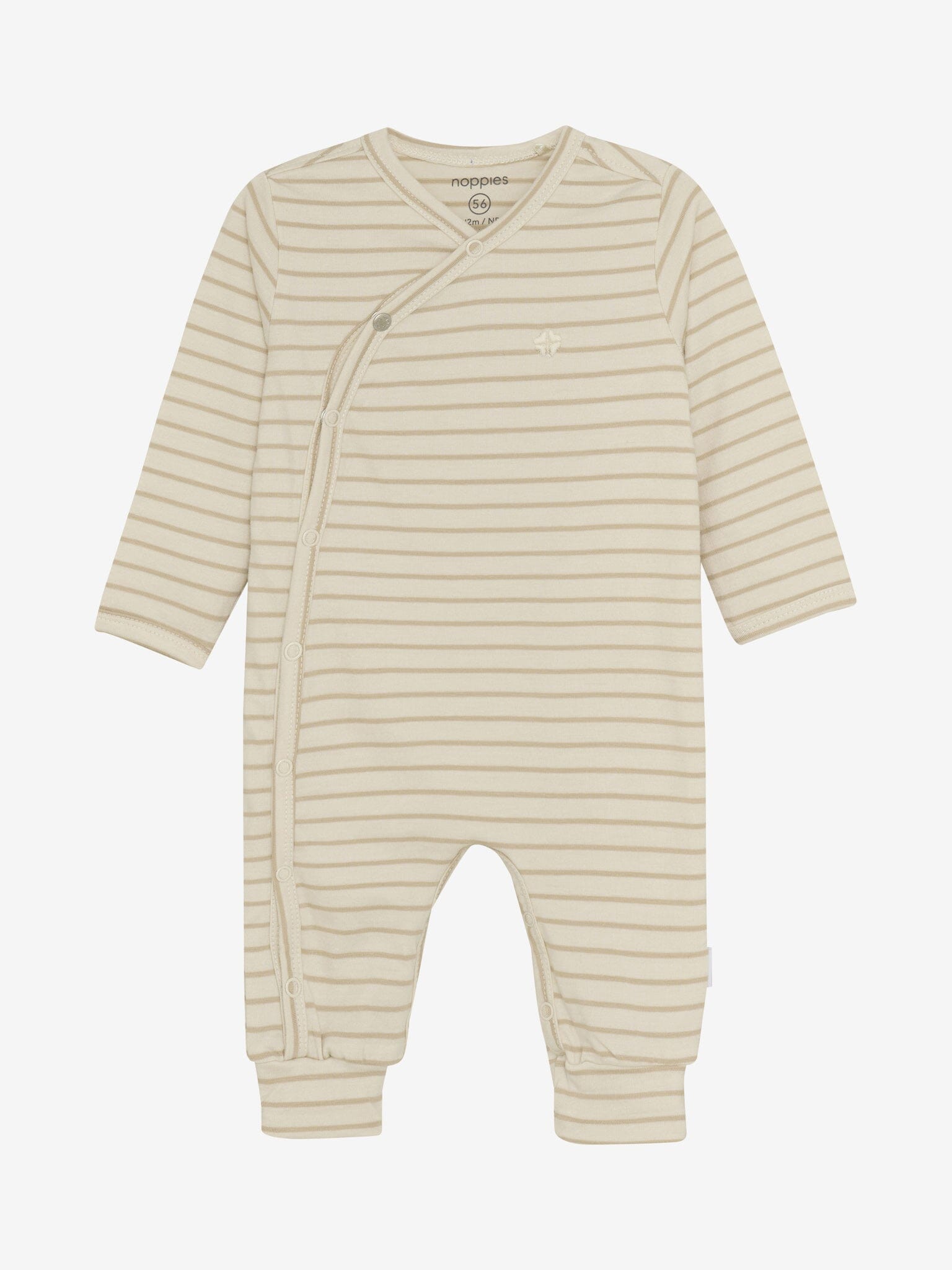 Stripey Long Sleeve Playsuit Sleepsuit / Babygrow Noppies 