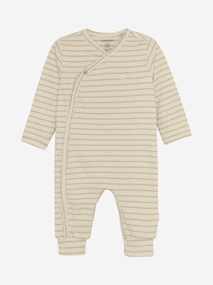 Stripey Long Sleeve Playsuit Sleepsuit / Babygrow Noppies 