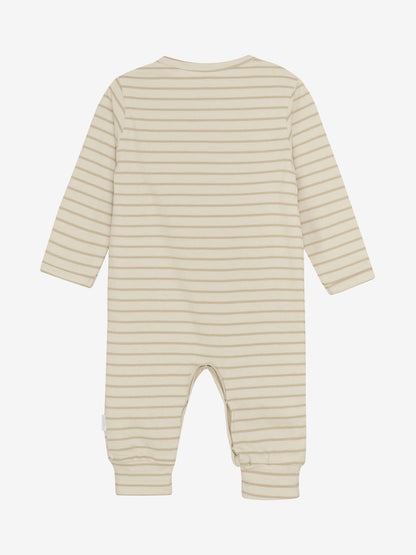 Stripey Long Sleeve Playsuit Sleepsuit / Babygrow Noppies 