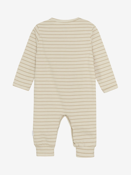 Stripey Long Sleeve Playsuit Sleepsuit / Babygrow Noppies 