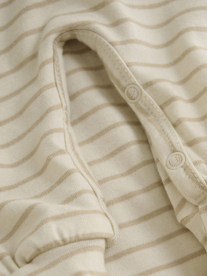 Stripey Long Sleeve Playsuit Sleepsuit / Babygrow Noppies 