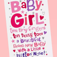 Cards & Message Cards & Gift Wrap Little Mouse Baby Clothing & Gifts Baby Girl Poem 