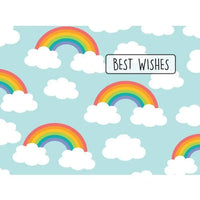 Cards & Message Cards & Gift Wrap Little Mouse Baby Clothing & Gifts Best Wishes - Rainbows 