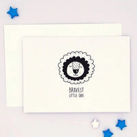 Cards & Message Cards & Gift Wrap Little Mouse Baby Clothing & Gifts Bravest Little One - Lion 