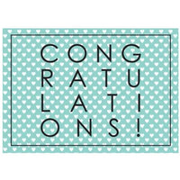 Cards & Message Cards & Gift Wrap Little Mouse Baby Clothing & Gifts Congratulations - Teal Hearts 