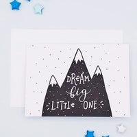 Cards & Message Cards & Gift Wrap Little Mouse Baby Clothing & Gifts Dream Big Little One - Mountains 
