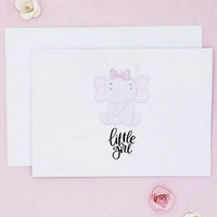 Cards & Message Cards & Gift Wrap Little Mouse Baby Clothing & Gifts Little Girl - Elephant 