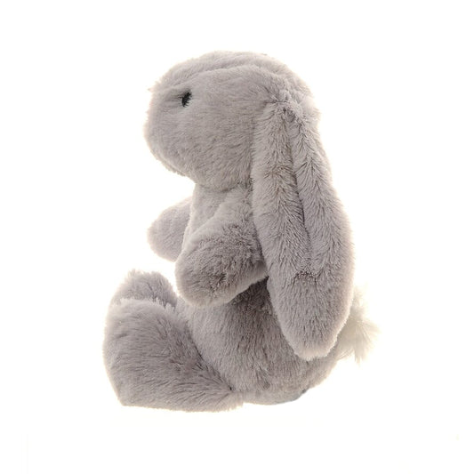 Grey Bunny Plush Toy Rattle Ziggle Baby 