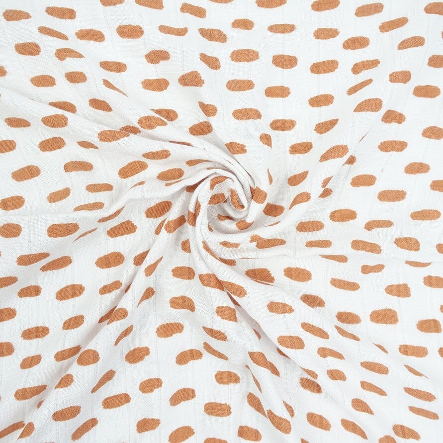 Muslinz Bamboo Organic Cotton Muslin Swaddle - Copper Spot - 120x120cm Muslin Muslinz 