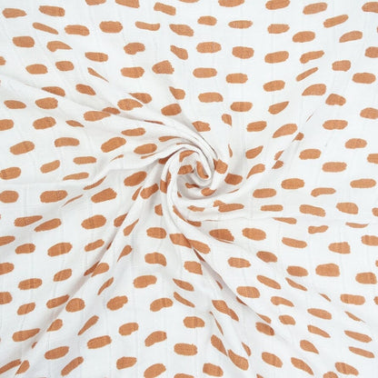 Muslinz Bamboo Organic Cotton Muslin Swaddle - Copper Spot - 120x120cm Muslin Muslinz 