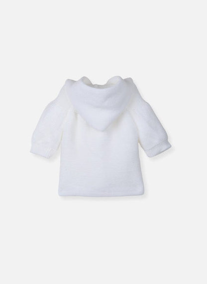 White Knitted Baby Jacket Cardigan / Jacket La Manufacture de Layette 