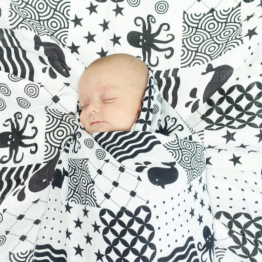 MuslinZ Bamboo/Organic Cotton Swaddle Blanket Sensory - 120x120cm Muslin Muslinz 