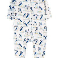Frugi Organic Cotton Puffin Babygrow and Top Gift Set Sleepsuit / Babygrow Frugi 