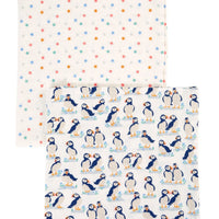 Organic Cotton Puffin Pals Muslin 2 Pack by Frugi Muslin Frugi 